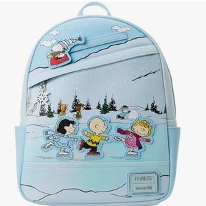 Loungefly Charlie Brown Ice Skating Double Strap Shoulder Bag